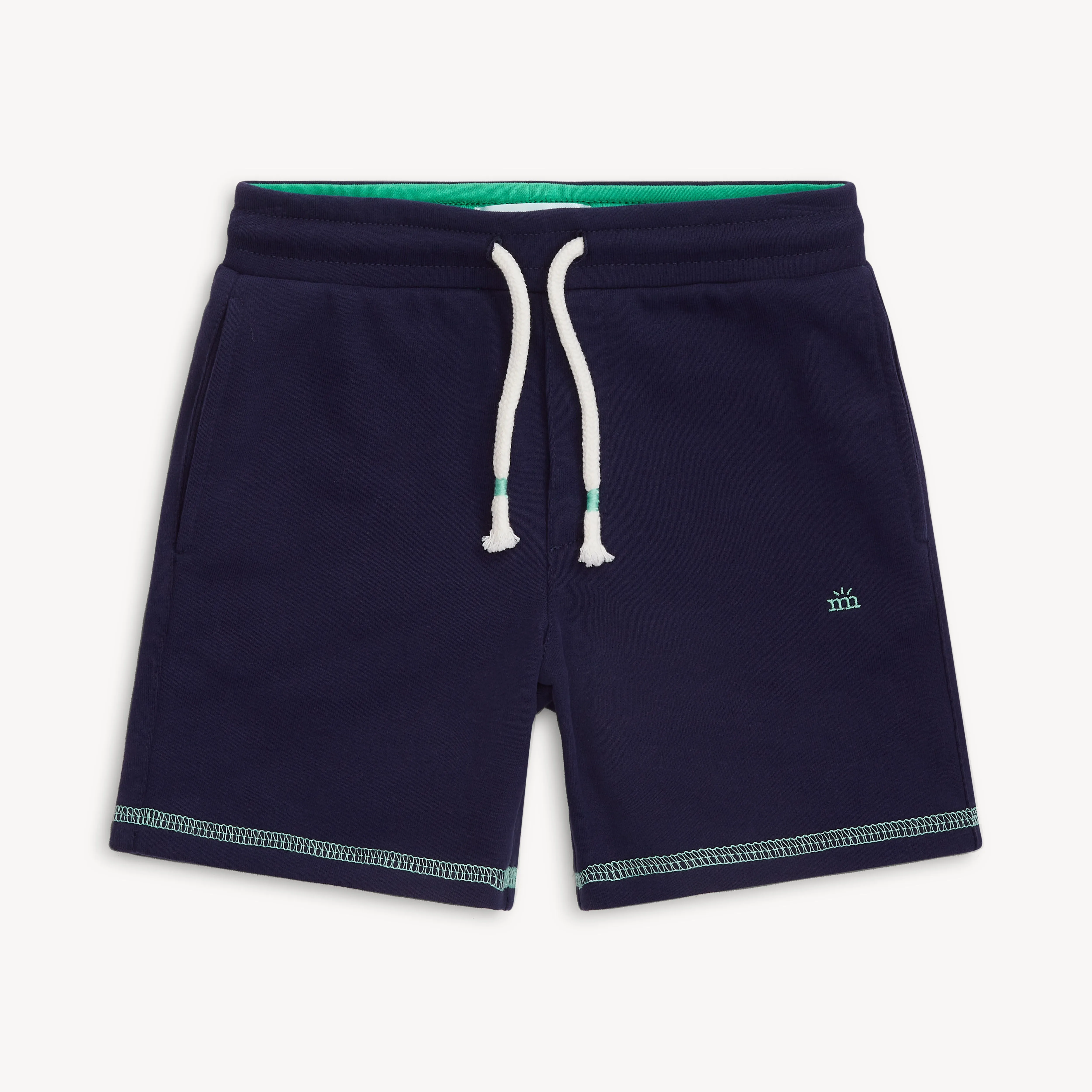 navy cotton magnetic basic shorts