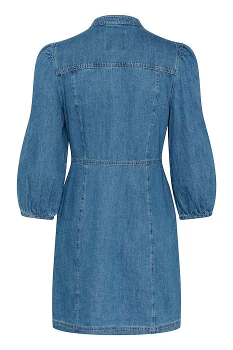 Part Two Polla Balloon Sleeve Denim Dress