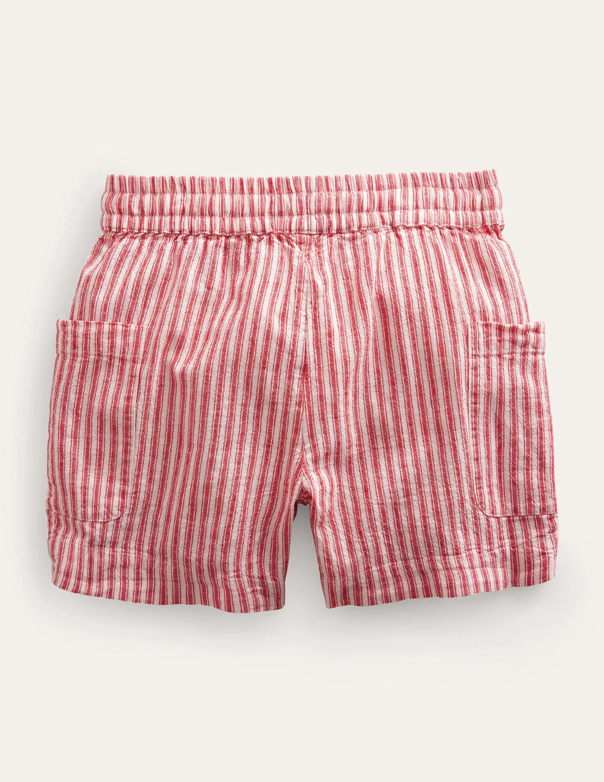 Pocket Shorts-Strawberry Tart Red Ticking