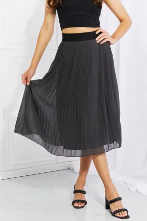 Prudence Pleated Chiffon Midi Skirt