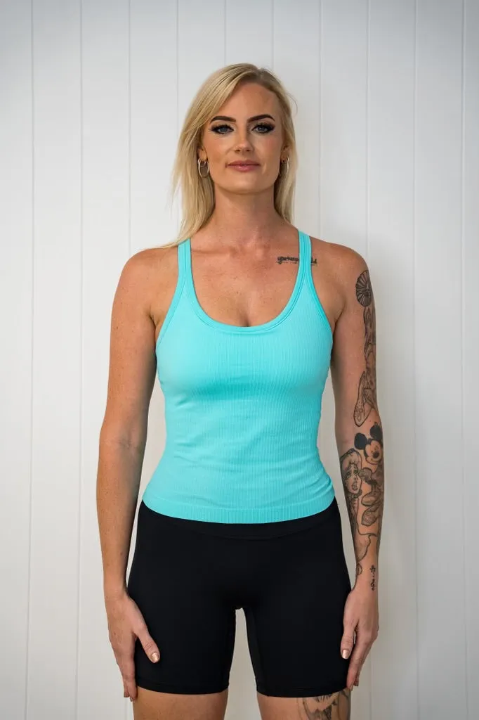 Rach Ribbed Short Muscle Singlet