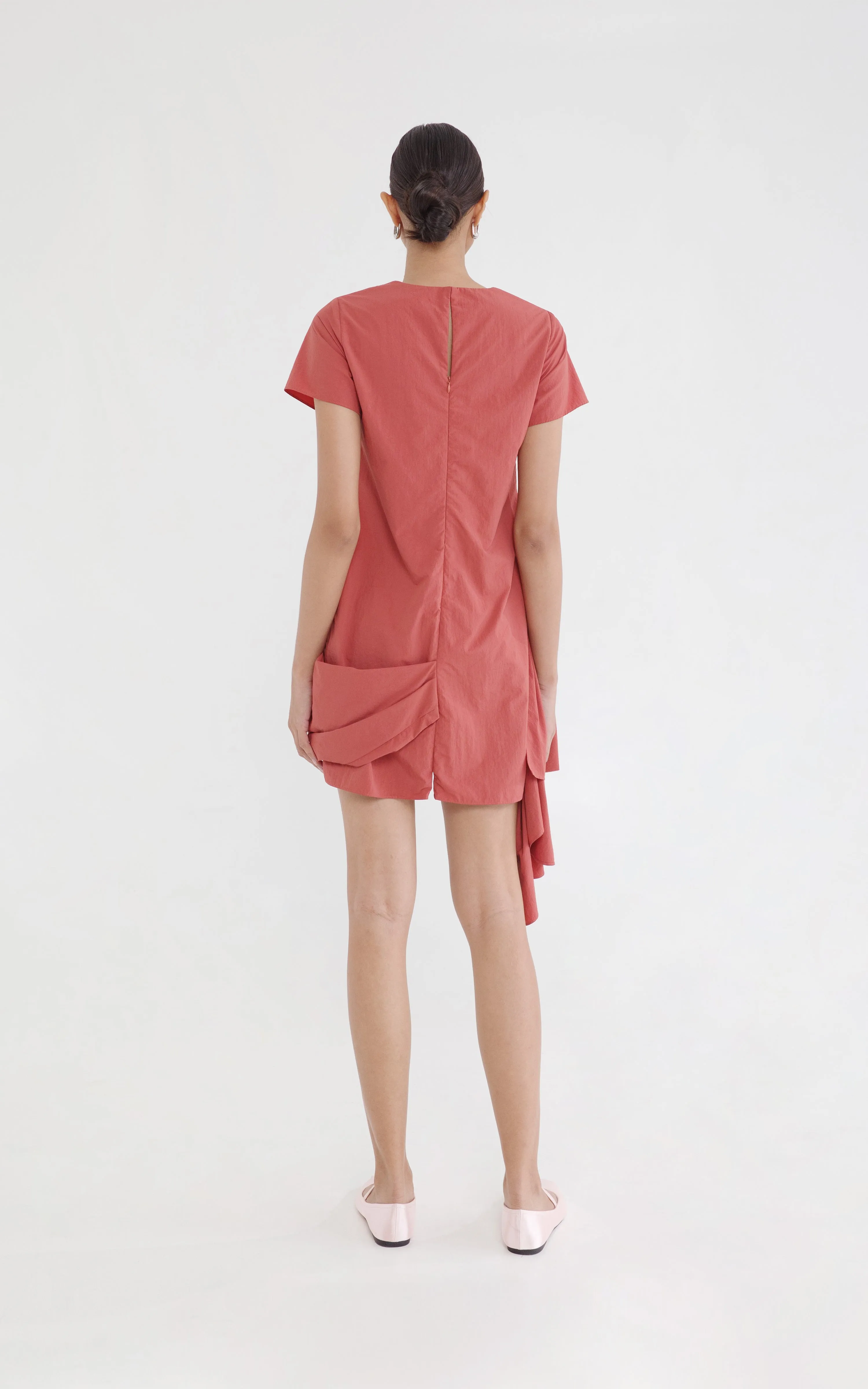 RAF X Martin Bautista Snejana Short Sleeve Dress (Rust)