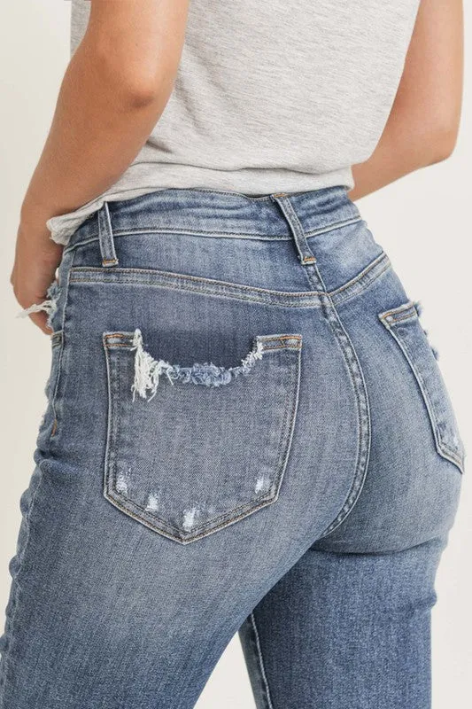Risen Vintage Wash Straight Leg Jean - Medium Wash