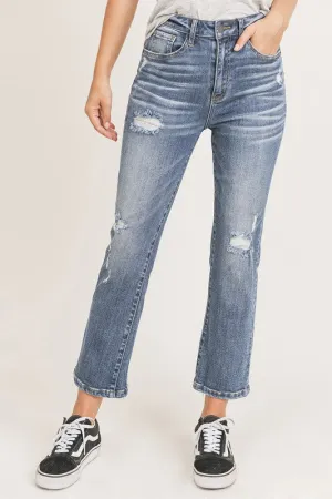 Risen Vintage Wash Straight Leg Jean - Medium Wash