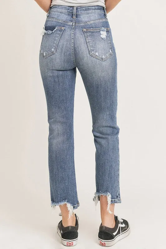 Risen Vintage Wash Straight Leg Jean - Medium Wash