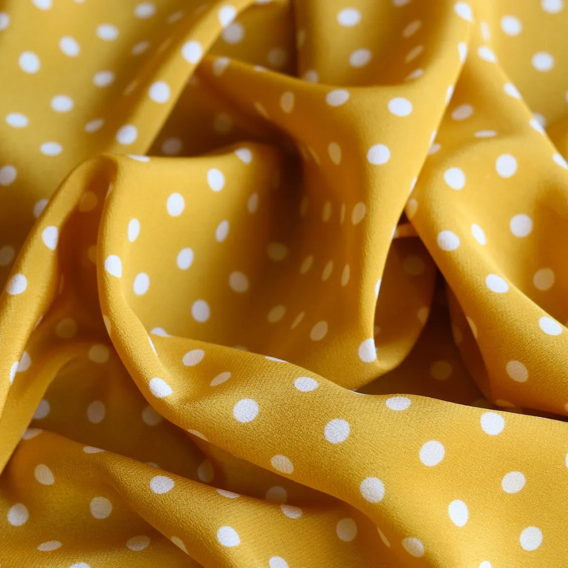 Saffron Spot Silk Crepe De Chine