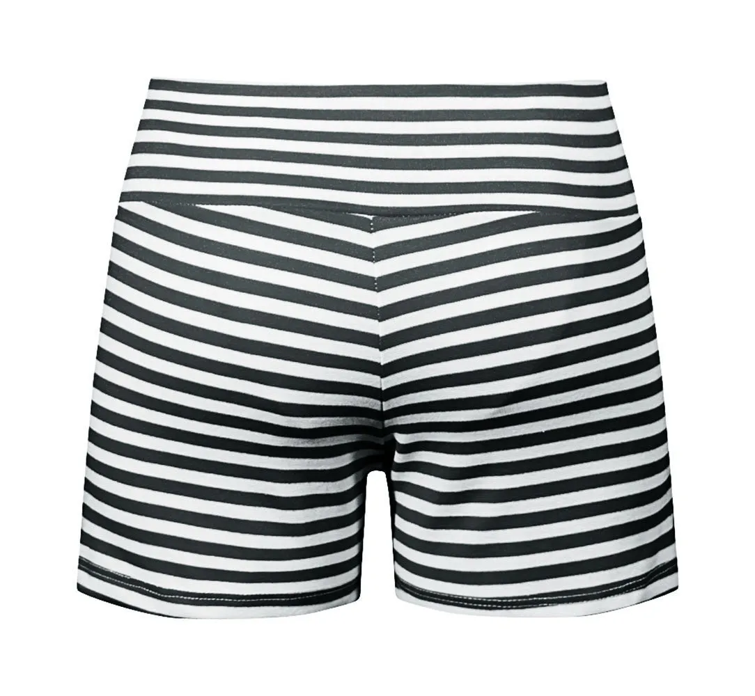 Sailor Girl Black Striped Shorts