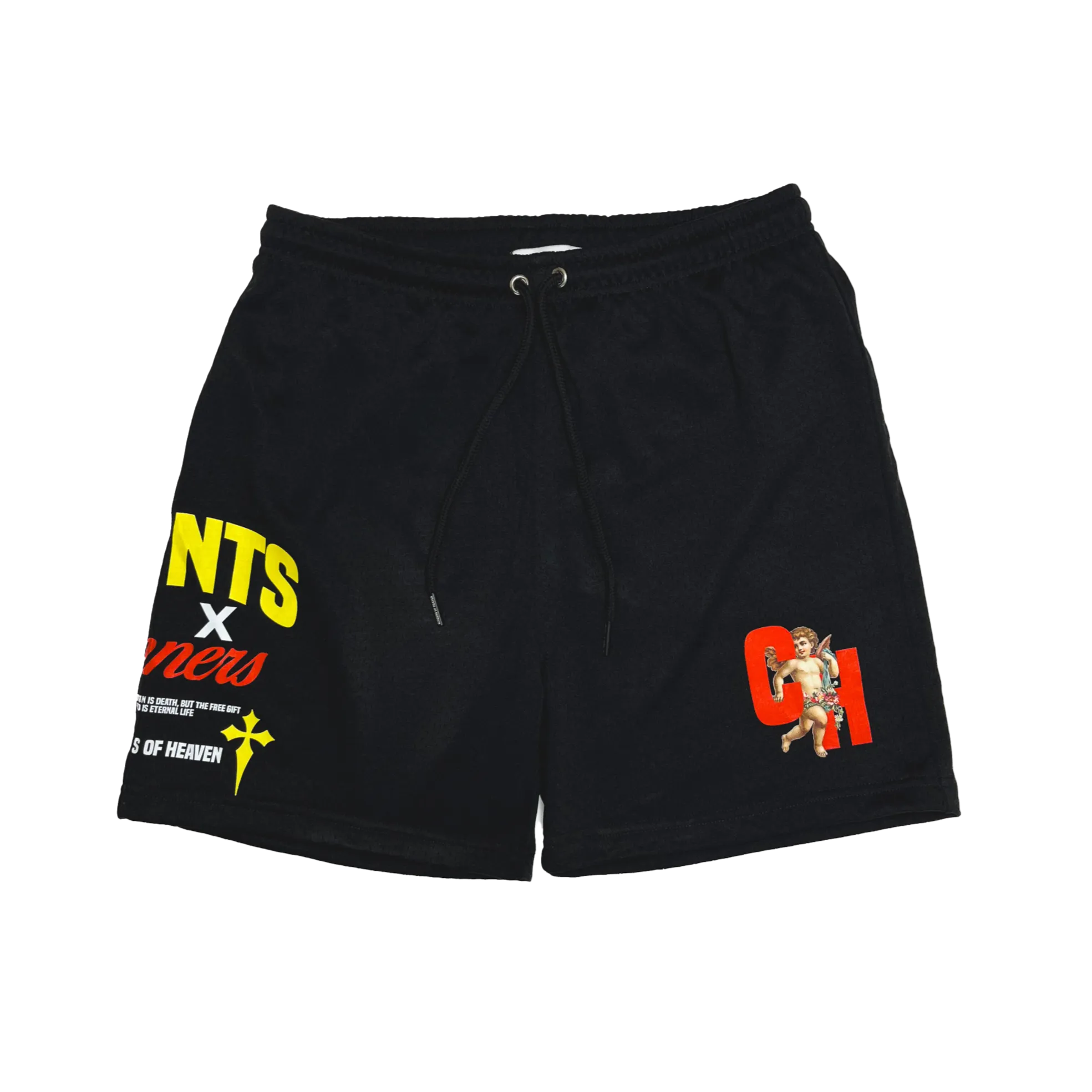 Saints and Sinners Mesh Shorts- Black