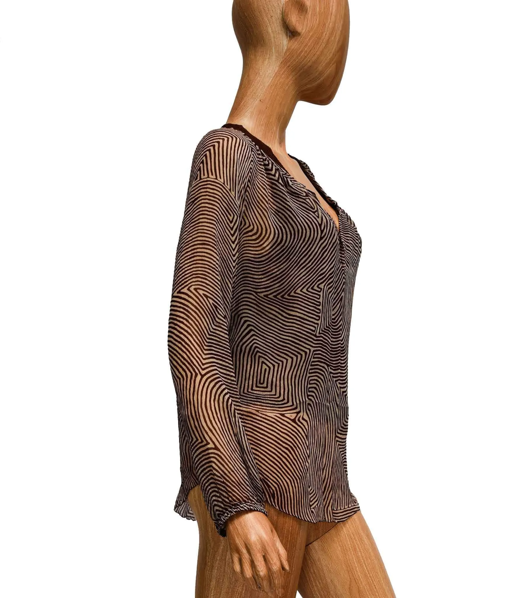 Silk Blouse with Lace Cami