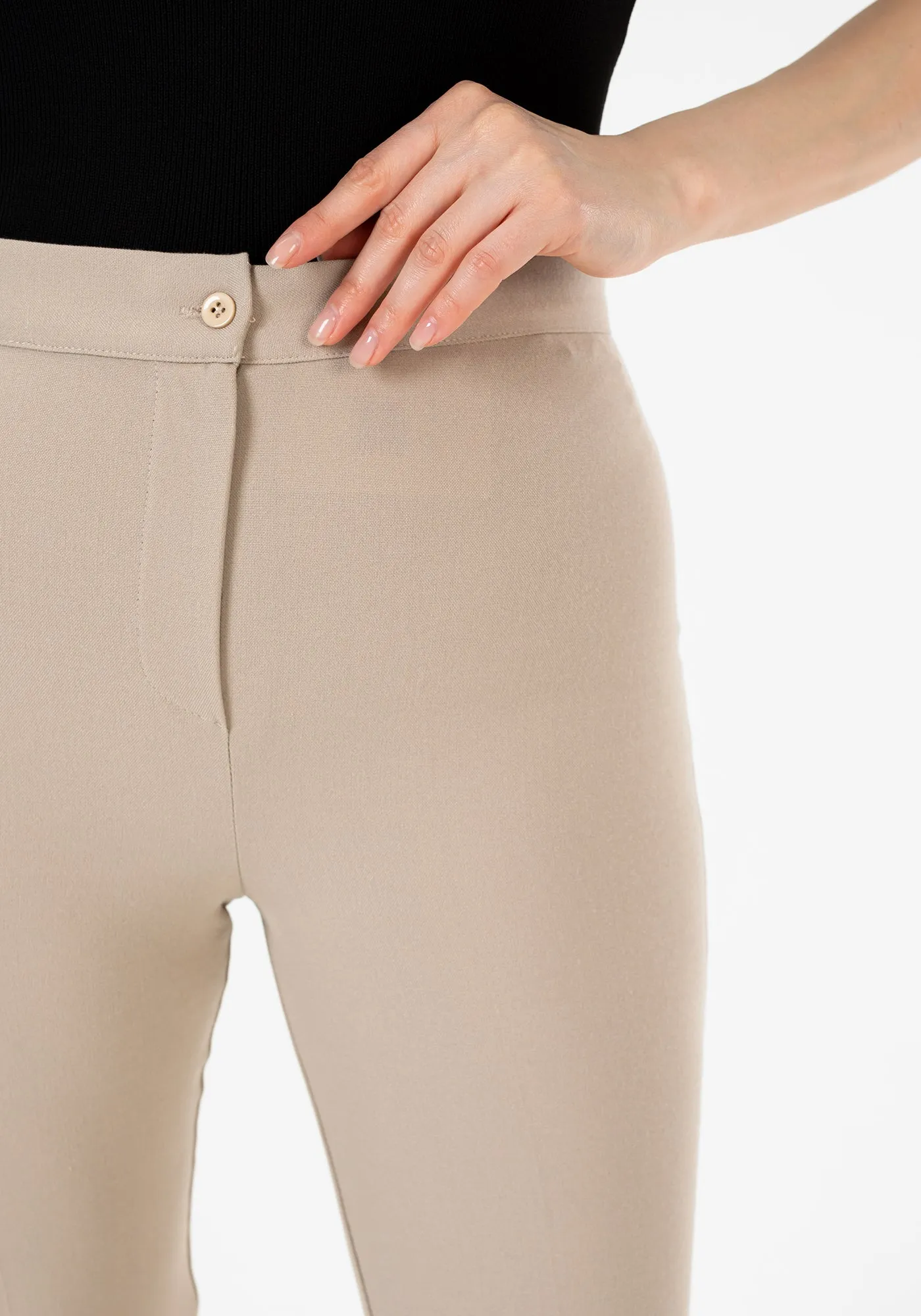 Stone High Waist Slim Fit Stretchy Skinny Work Pants