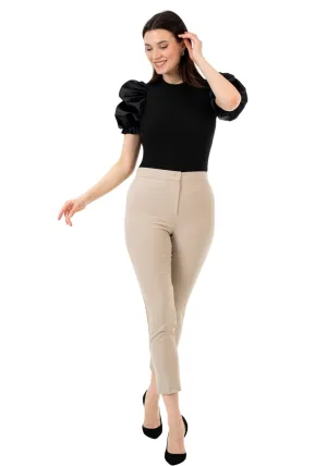Stone High Waist Slim Fit Stretchy Skinny Work Pants