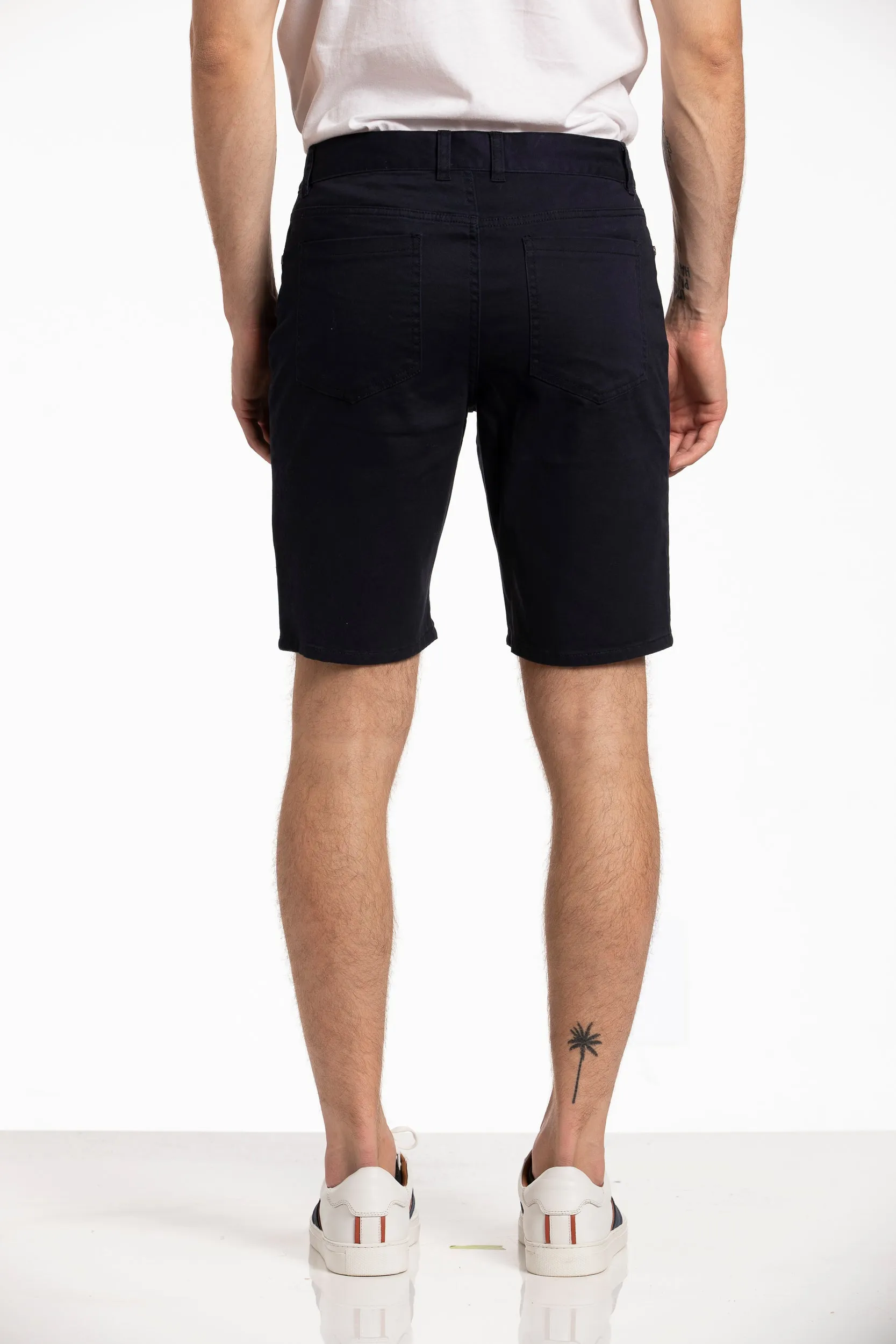 Stretch Declan 5 Pocket Shorts in Navy