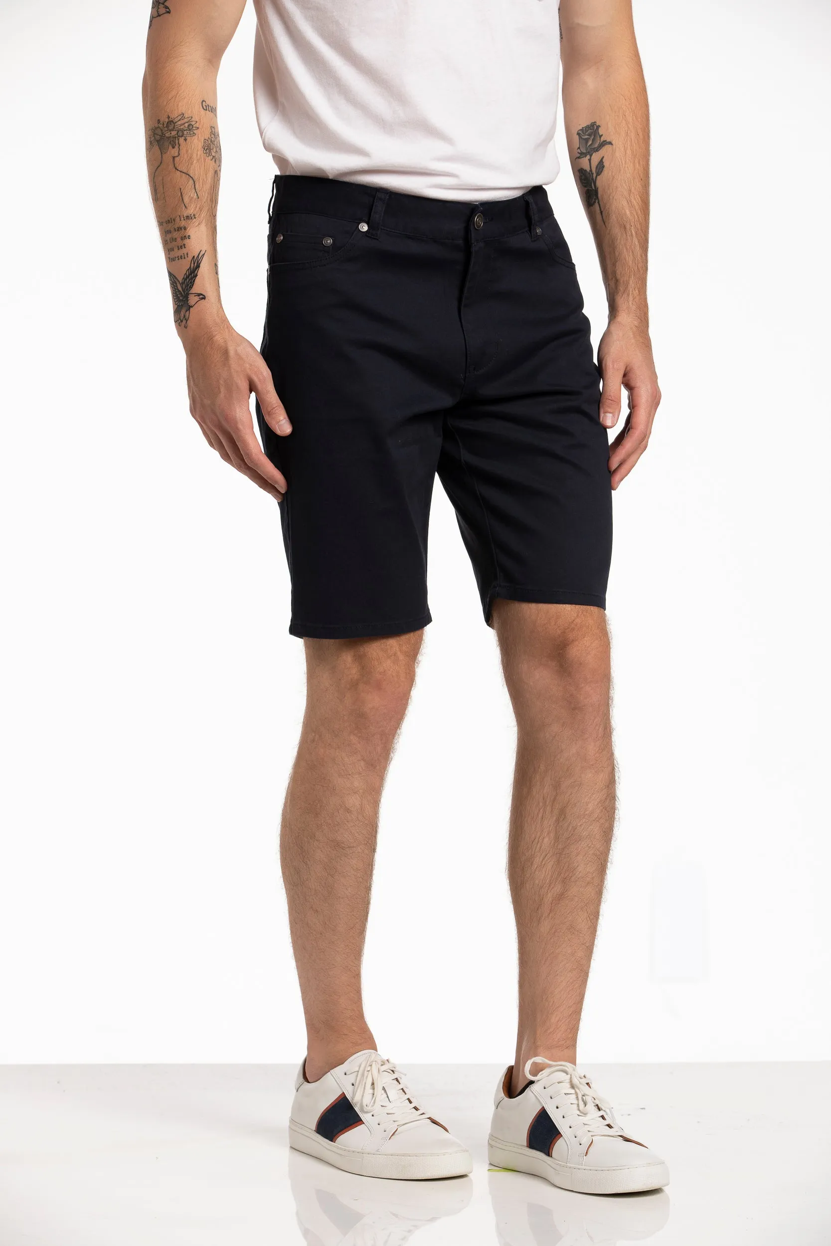 Stretch Declan 5 Pocket Shorts in Navy