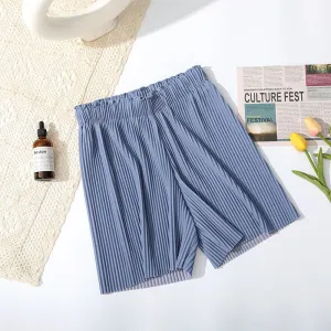 Summer Fold Trendy High Waist Loose Mid-Length Wide Leg Pants Outdoor Slim Look Casual Shorts Women Bermuda Shorts
