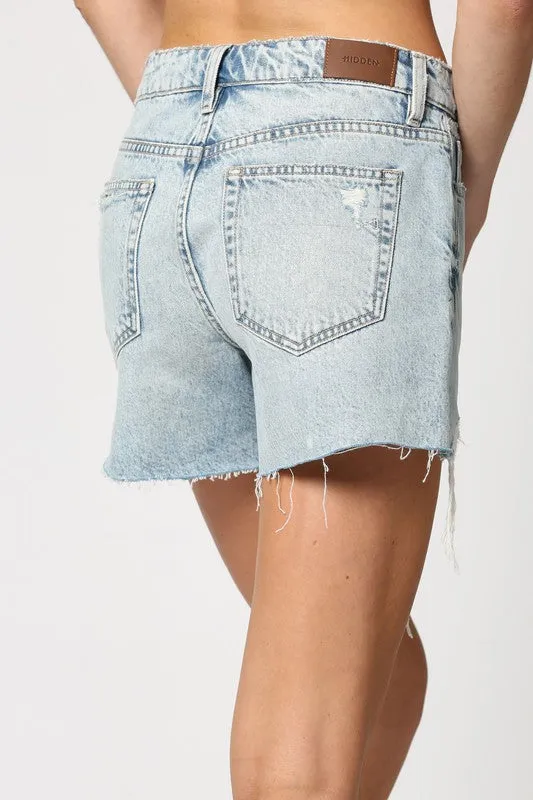 The Harlow Classic Side Slit Mom Shorts
