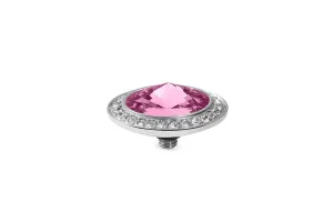 Tondo Deluxe  Rose 16mm Crystal Bordered