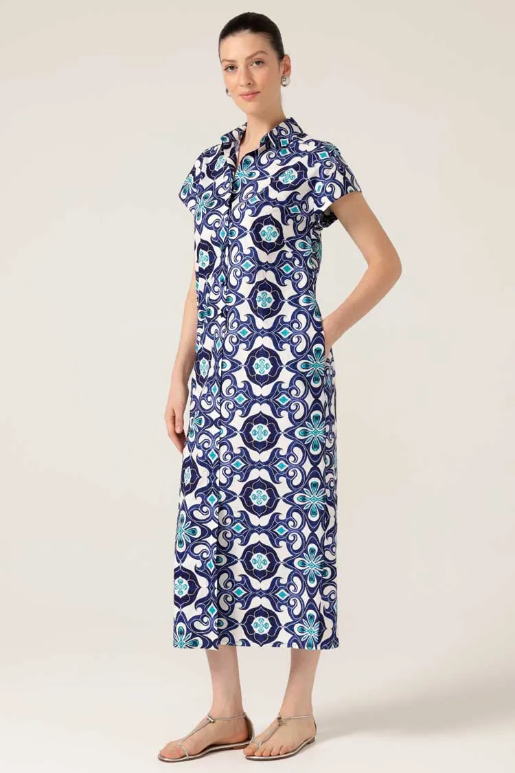 Tree Swallow Shirtmaker in Aqua Navy