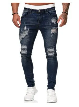 Trendy Ripped Solid Casual Jeans - GlamzLife