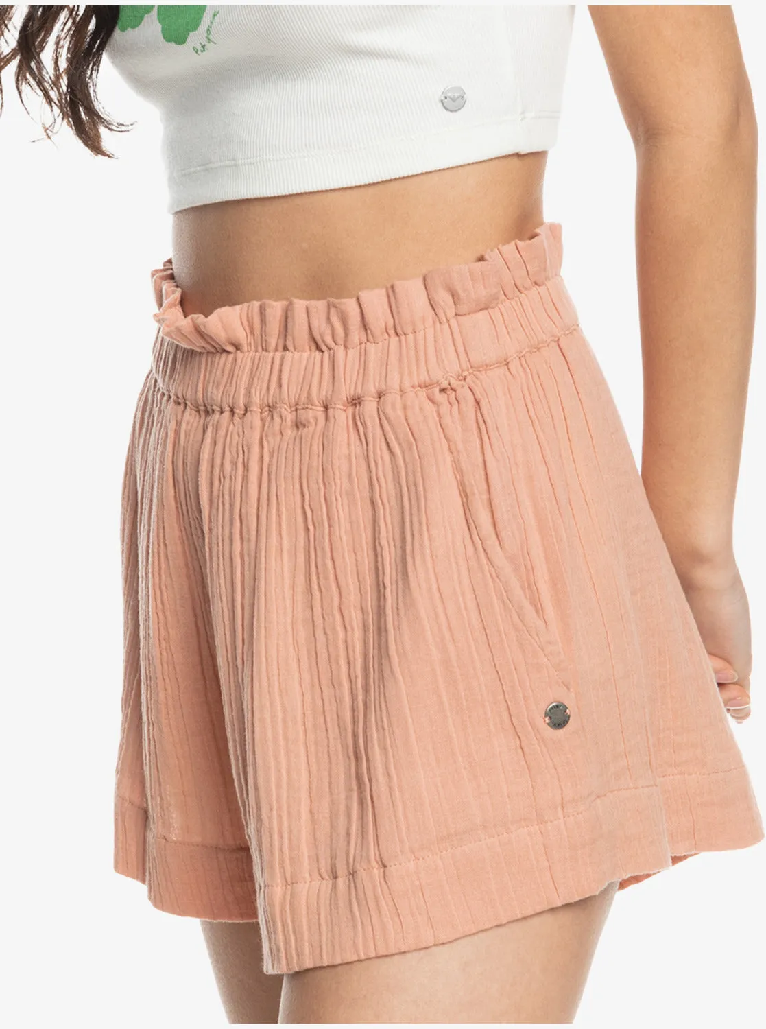 What A Vibe Shorts - Cafe Creme