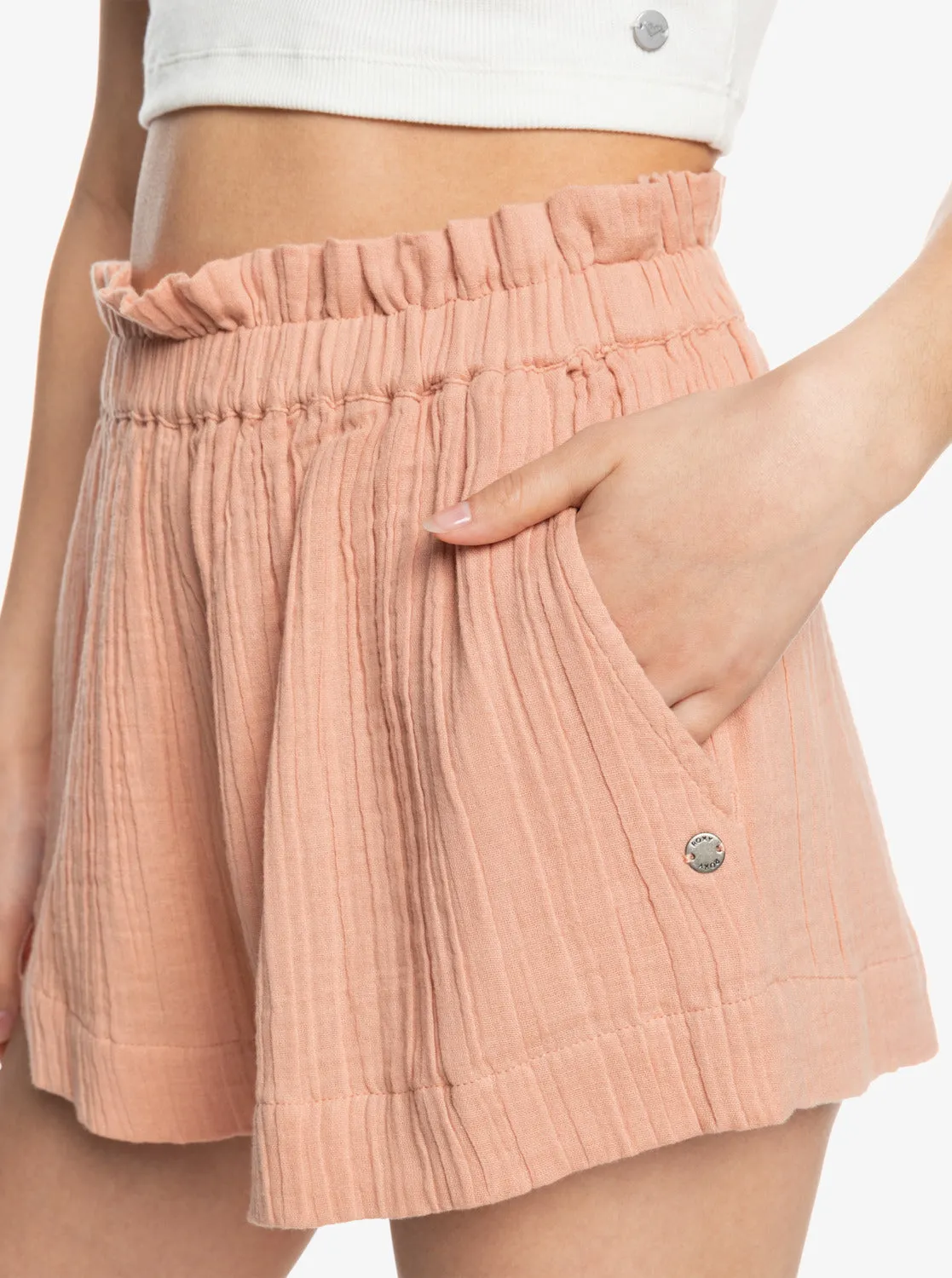 What A Vibe Shorts - Cafe Creme