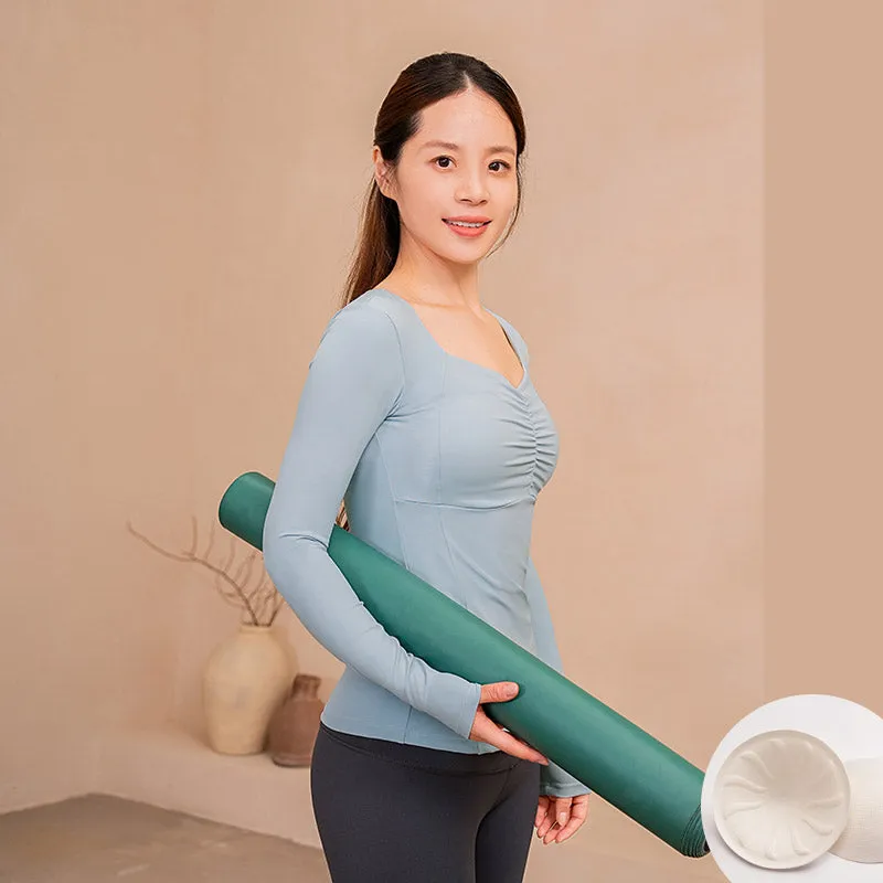 Yoga Tops Autumn Long Sleeves with Chest Pads Niche High-end Yoga Clothes