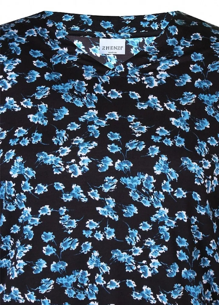 Zhenzi abstract leaf  pattern print tops