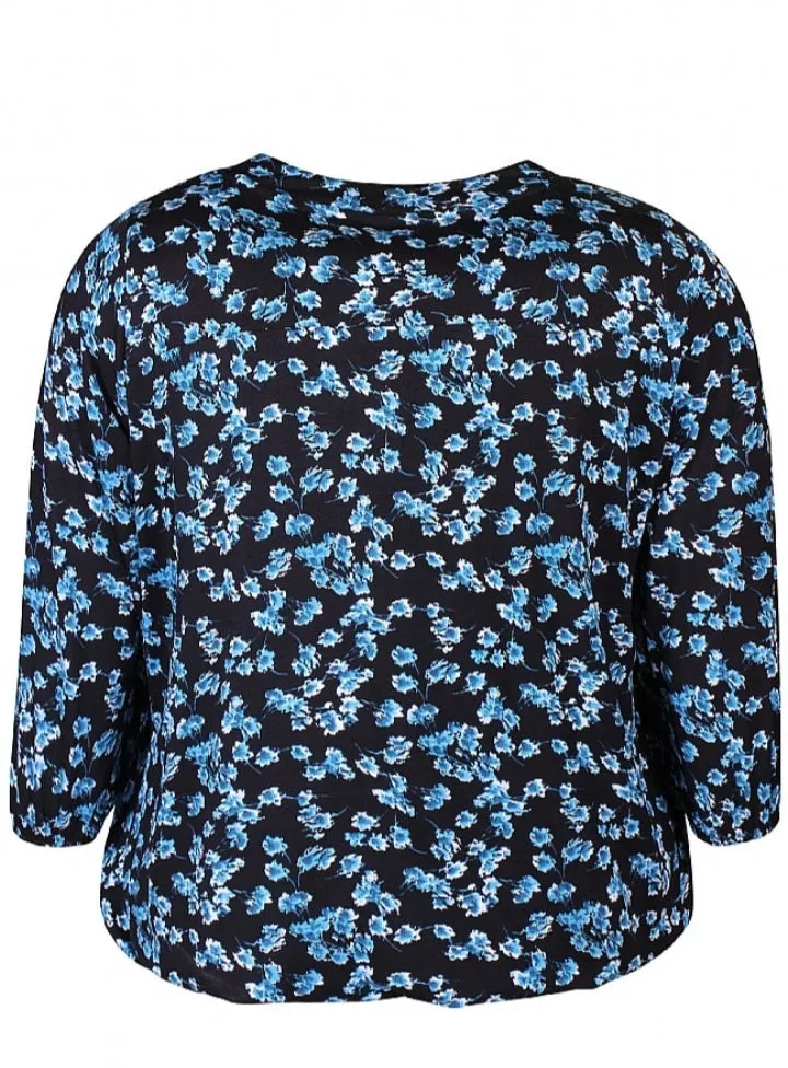 Zhenzi abstract leaf  pattern print tops